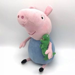 "GEORGE" TY Peppa Pig w/Dinosaur Beanie Plush